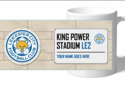 Leicester City Mug, Personalised Football Fan Gift Merchandise